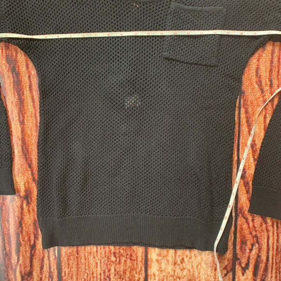 Satva Black Knit Sweater w/ Lace Up Back - Picture 4 of 5